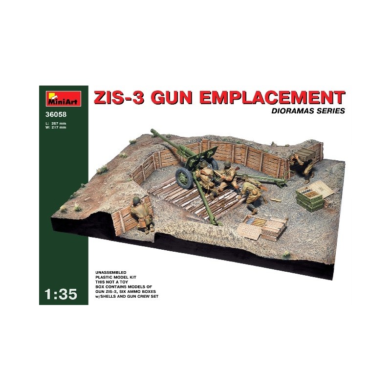 Puesto de artillería ruso con ZIS-3. MINIART 36058