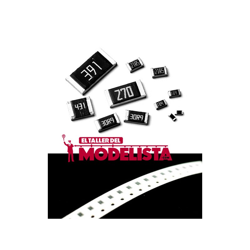 Resistencias SMD 1/4W (x20). 1 Kiloohmios