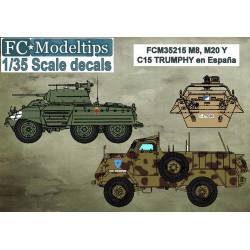 Decal set: M8, M20 and Trumphy in Spain. FCMODELTIPS 35215