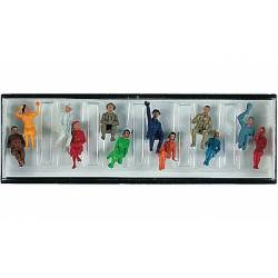 Ensemble de 12 figurines assises.