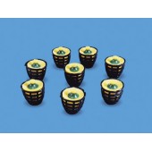 8 barriles de bebida antiguos. MODEL SCENE 5092