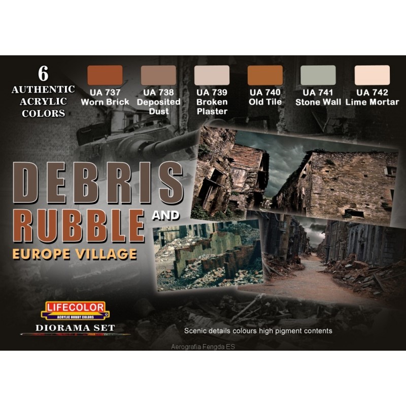 "Debris and rubble" color set. LIFECOLOR CS31 "Debris and rubble" color set. LIFECOLOR CS31