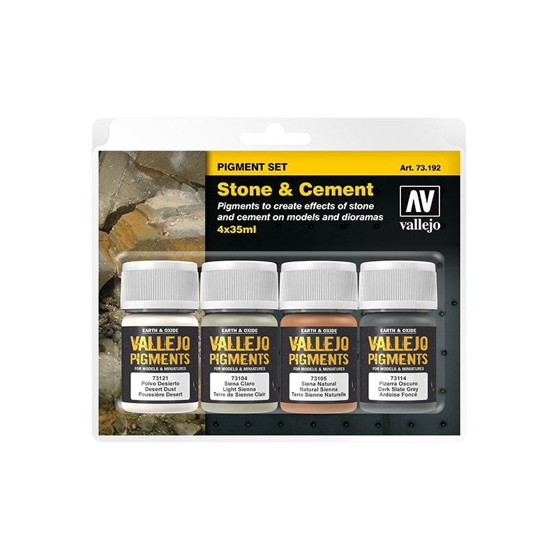 Set de pigmentos: piedra y cemento. VALLEJO 73192