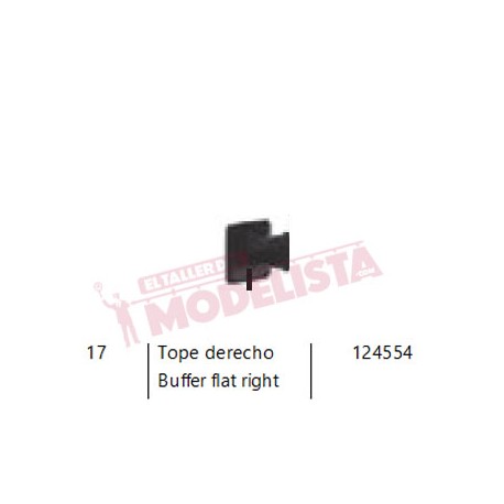 Buffer flat right, RENFE 333. ROCO 124554