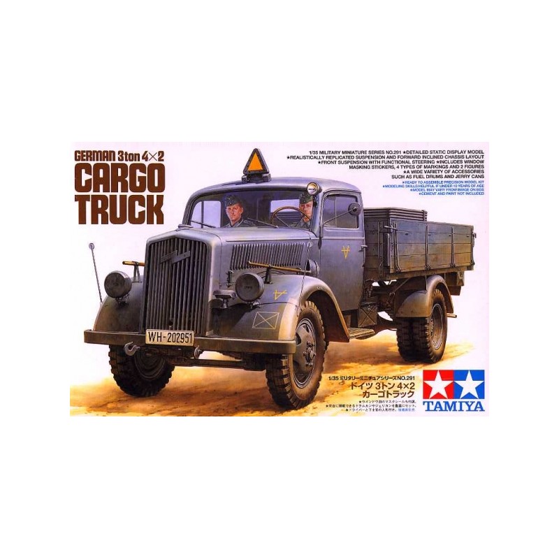 German 3 ton 2x2 cargo truck. TAMIYA 35291