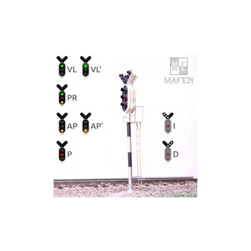 Señal bidireccional de 3 aspectos. MAFEN 913.05