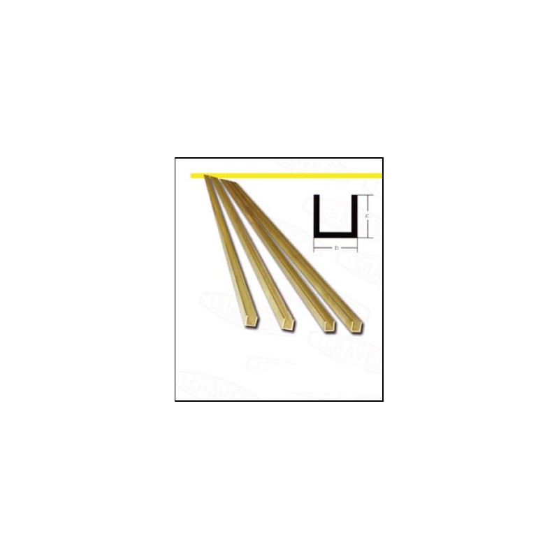 Brass profile U. 4 x 4 mm. HIRSCH 7444
