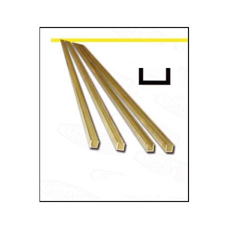 Brass profile U. 2,5 x 1,5 mm. HIRSCH 742515