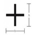 Brass profile, four lines. 4 x 4 mm. HIRSCH 8944