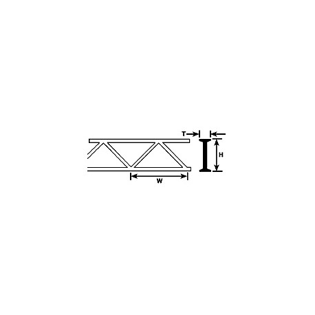 Cercha de estireno, 4,8 mm. PLASTRUCT 90652