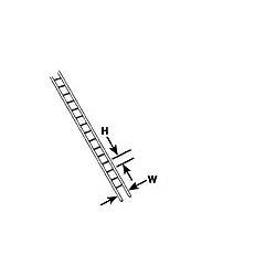 Styrene ladder, 2 mm. PLASTRUCT 90671