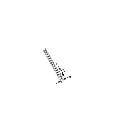 Styrene ladder, 2 mm. PLASTRUCT 90671