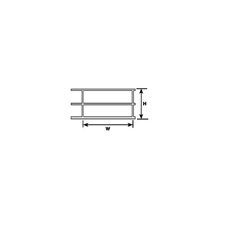 Styrene hand rail, 6,7 mm. PLASTRUCT 90681