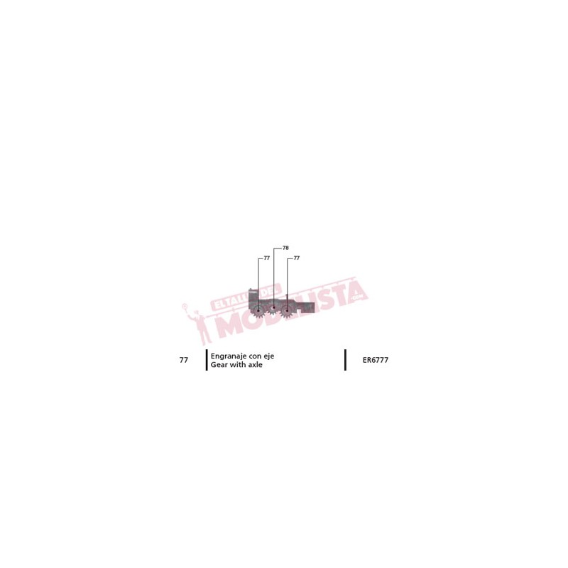 Gear with axle for RENFE 276.