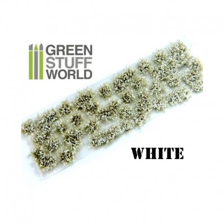 Shrub tufts, white. 6 mm. GREEN STUFF WORLD 363070