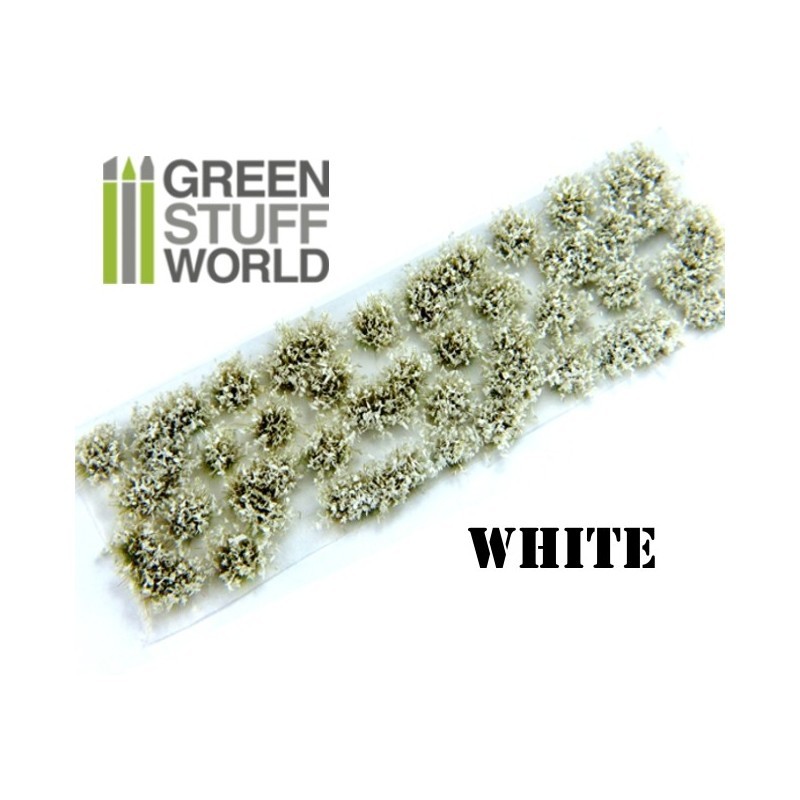 Shrub tufts, white. 6 mm. GREEN STUFF WORLD 363070