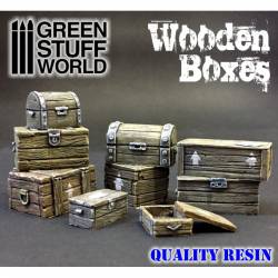 Wooden boxes set.