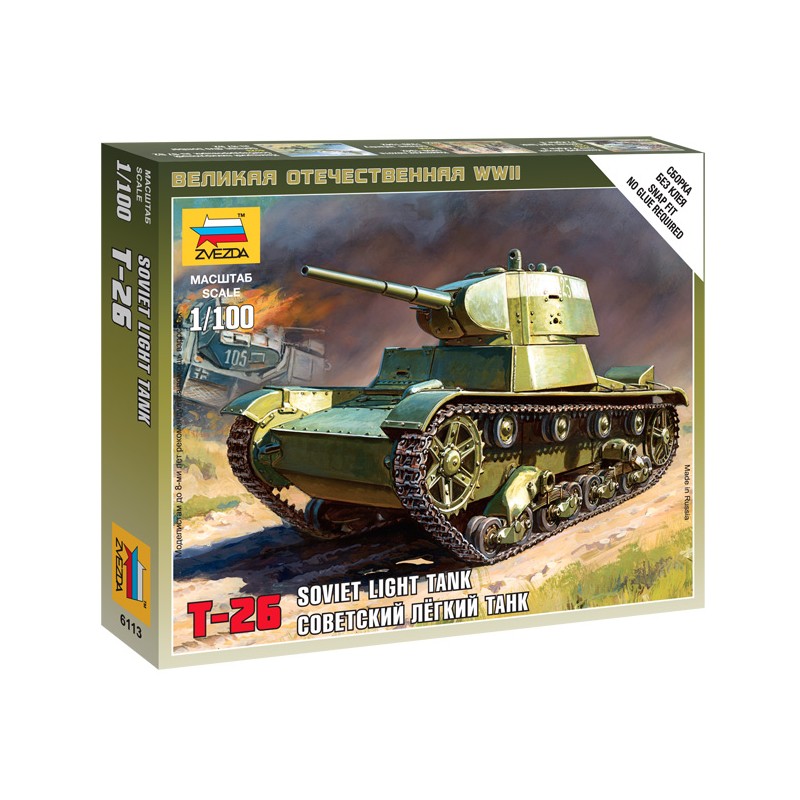 Tanque soviético T-26. ZVEZDA 6113
