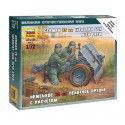 Infantería alemana y cañón de 75 mm. ZVEZDA 6156