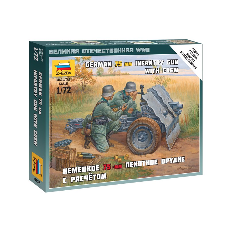Infantería alemana y cañón de 75 mm. ZVEZDA 6156