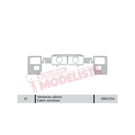 Cabin windows for RENFE class 8604. ELECTROTREN ER6727A