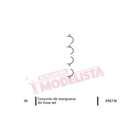 Air hose set for 276. ELECTROTREN ER6736