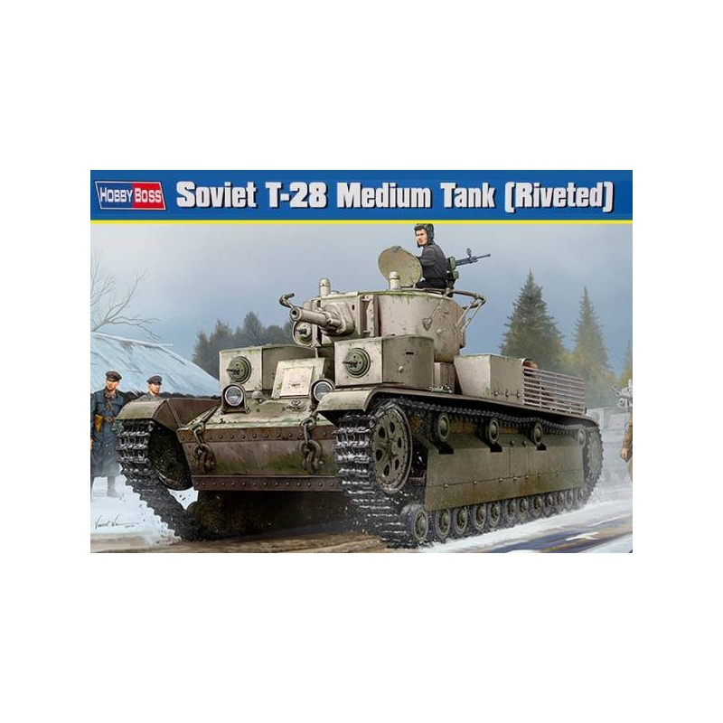 Tanque soviético T-28, remaches. HOBBY BOSS 83853
