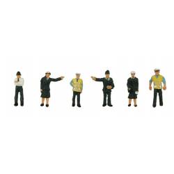 Police and security staff.