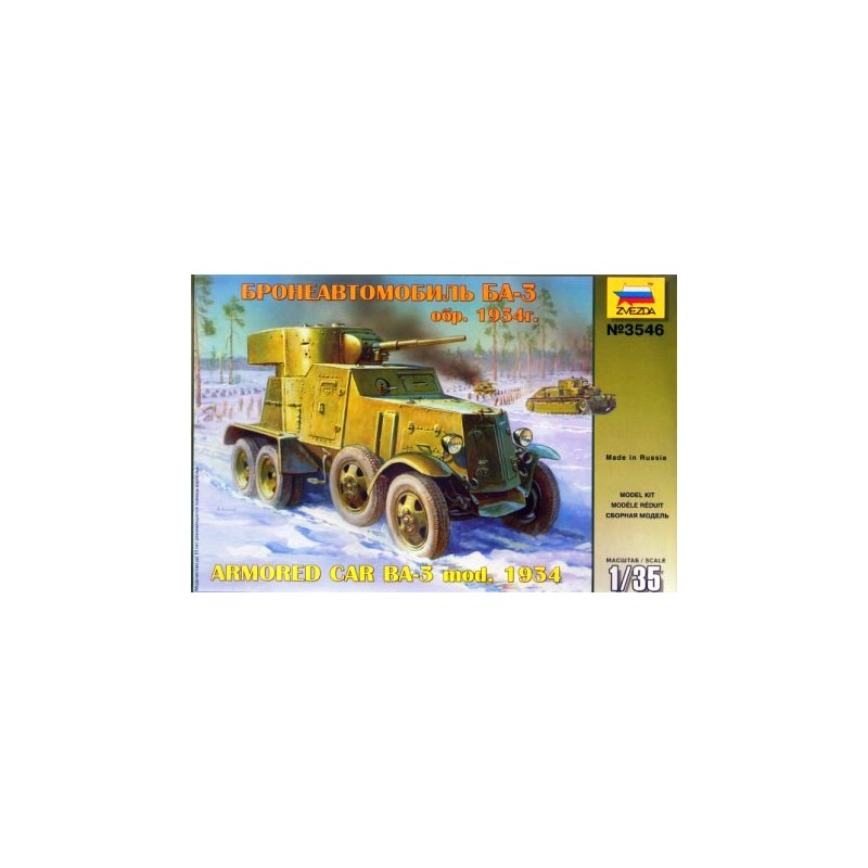 Blindado soviético BA-3. ZVEZDA 3546