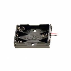 Support de piles AAA, avec câble. Pour 3 batteries