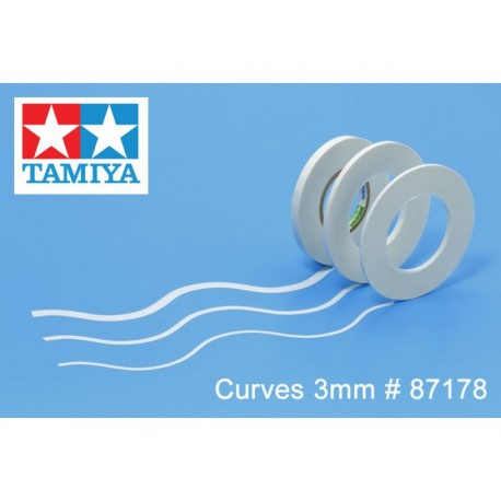 White masking tape. 3,0 mm. TAMIYA 87178