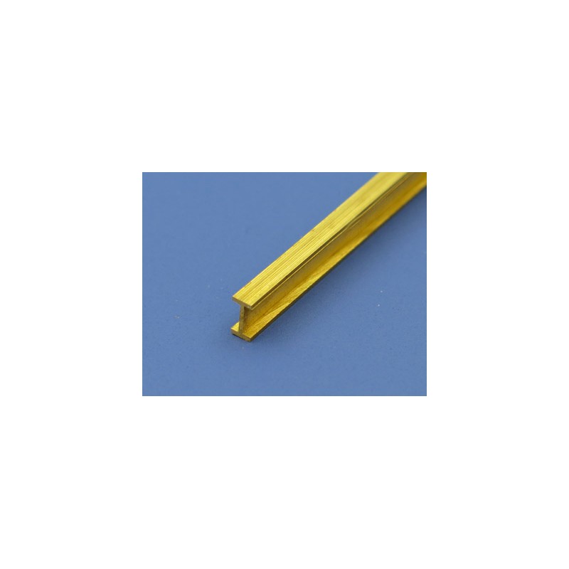 Brass I beam, 6 x 3 mm. ALBION IB6