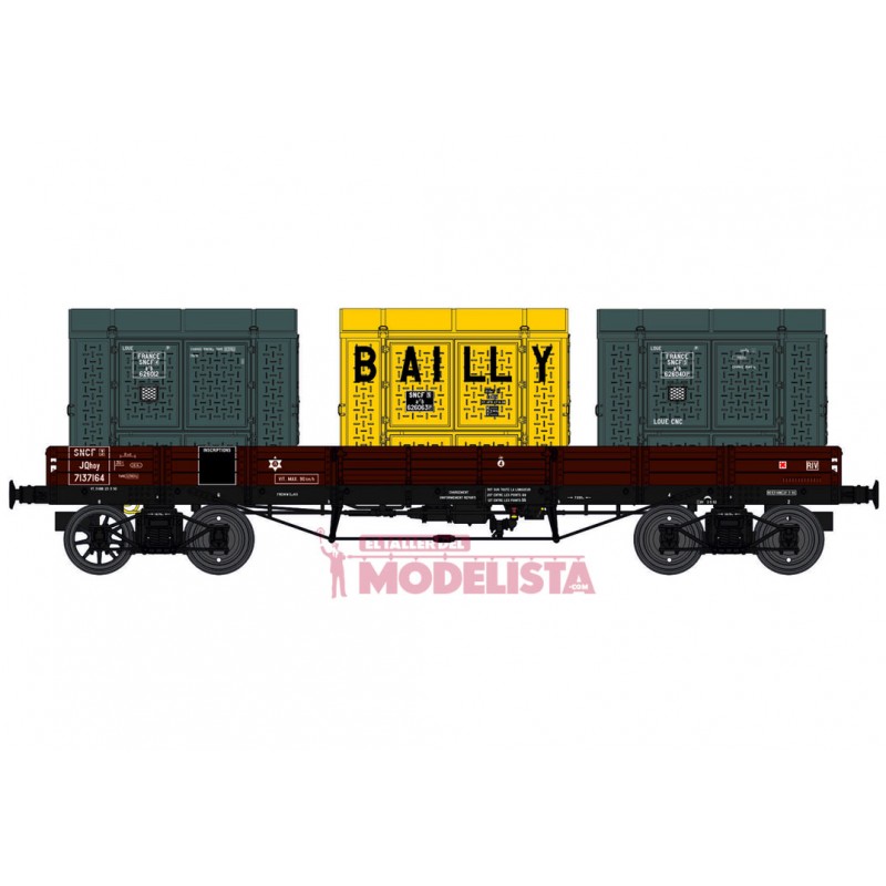 Flat wagon TP with load, SNCF. REE MODELES WB-424 Flat wagon TP with load, SNCF. REE MODELES WB-424