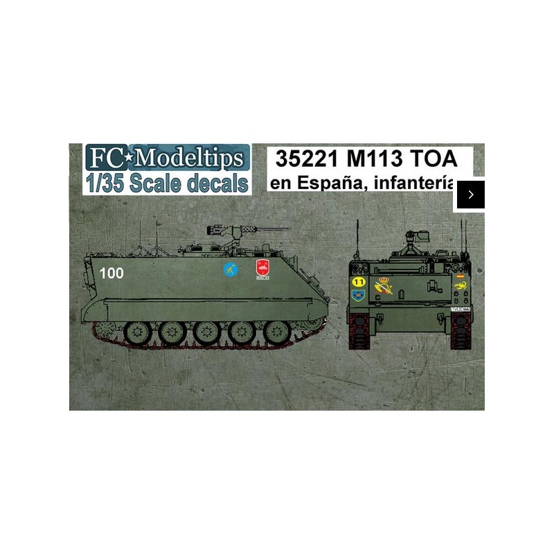 Calcas: M113 en España, infantería. FCMODELTIPS 35221
