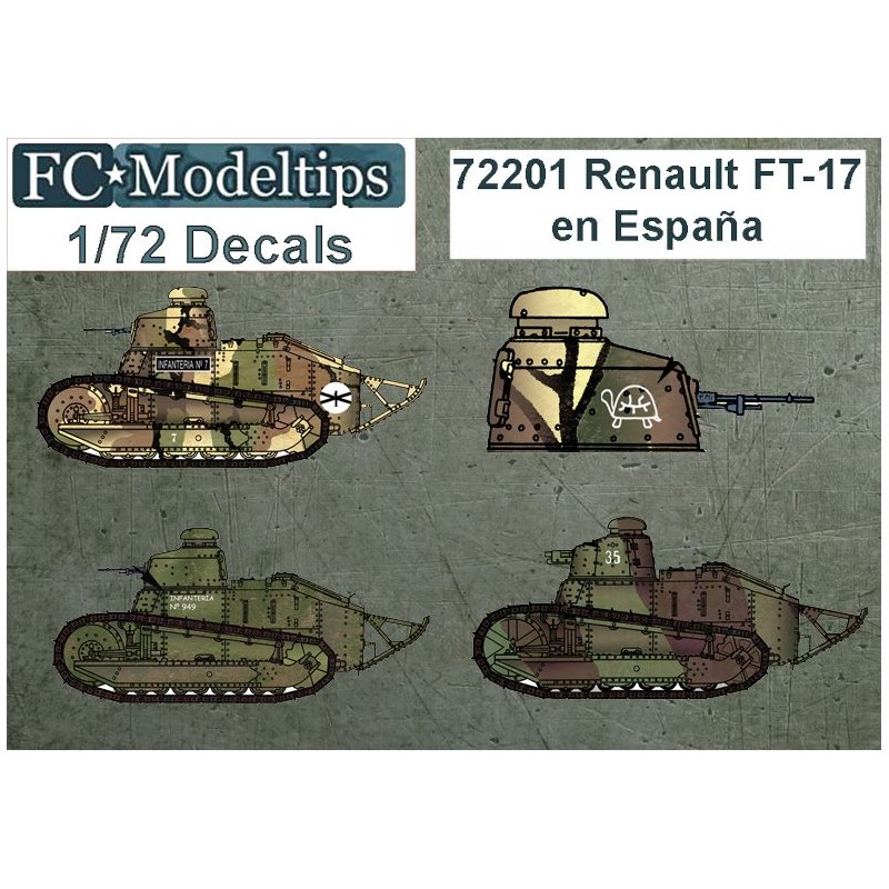 Calcas: FT-17 en España. FCMODELTIPS 72201 Calcas: FT-17 en España. FCMODELTIPS 72201