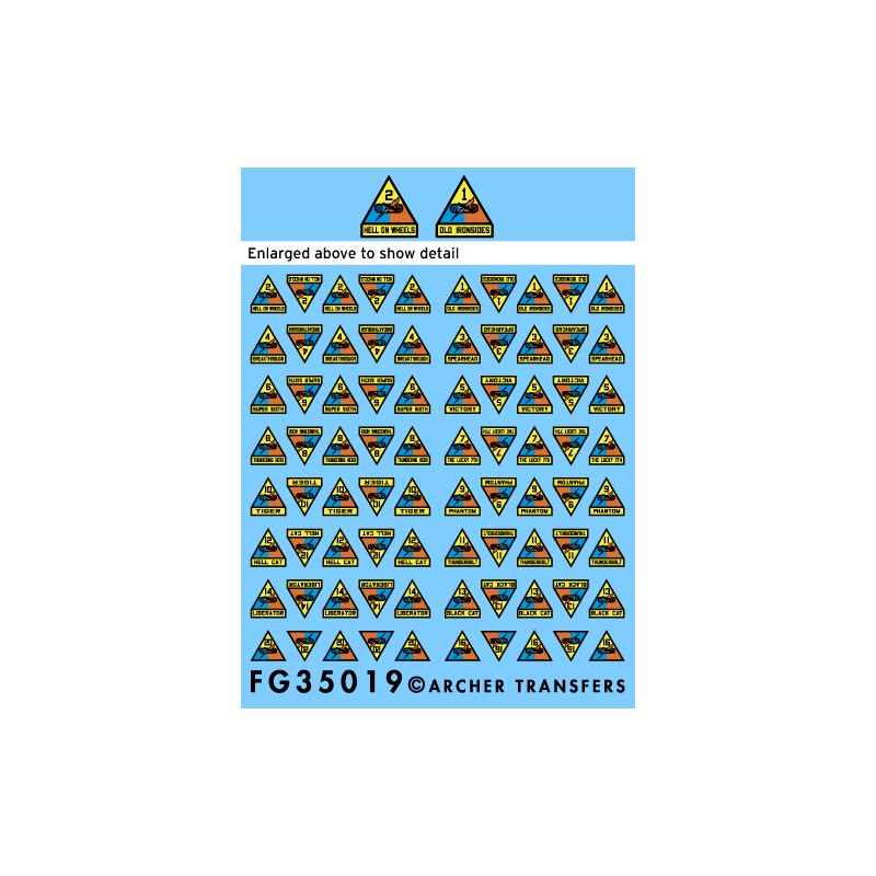 Parches uniformes estadounidenses. ARCHER FG35019 Parches uniformes estadounidenses. ARCHER FG35019