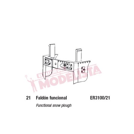 Functional snow plough for 321. ELECTROTREN ER3100/21