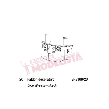 Decorative snow plough for 321. ELECTROTREN ER3100/20