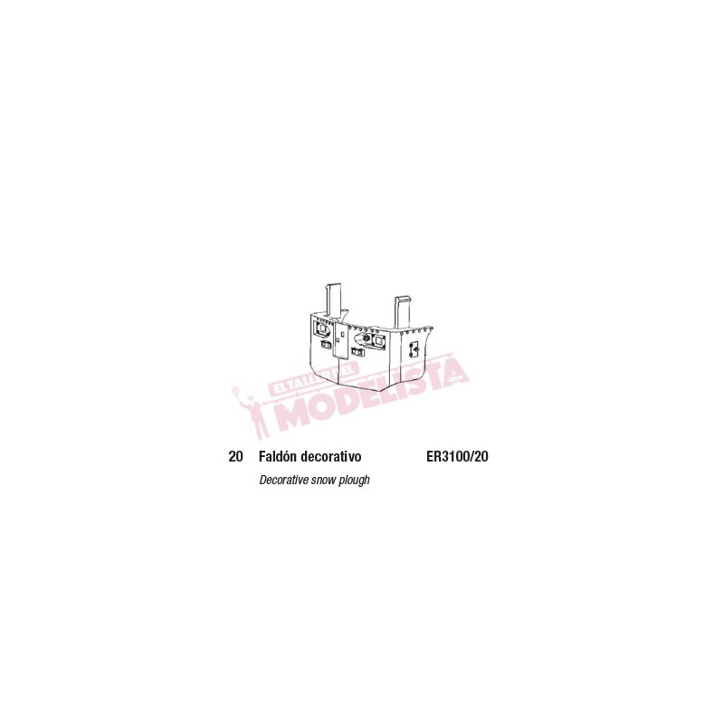 Decorative snow plough for 321. ELECTROTREN ER3100/20