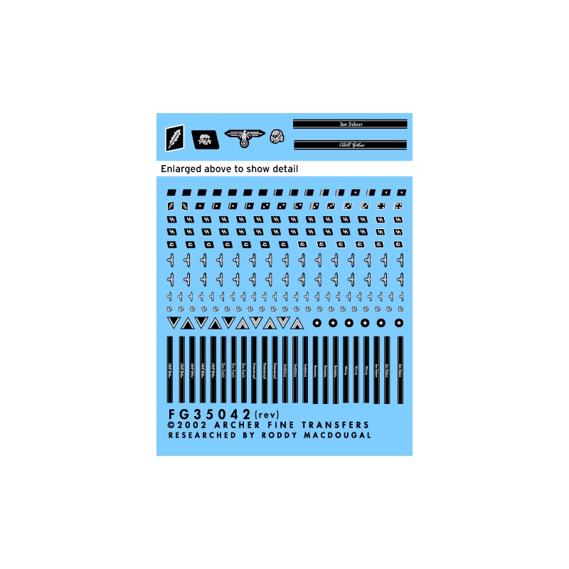 Insignias de uniformes SS. ARCHER FG35042A Insignias de uniformes SS. ARCHER FG35042A