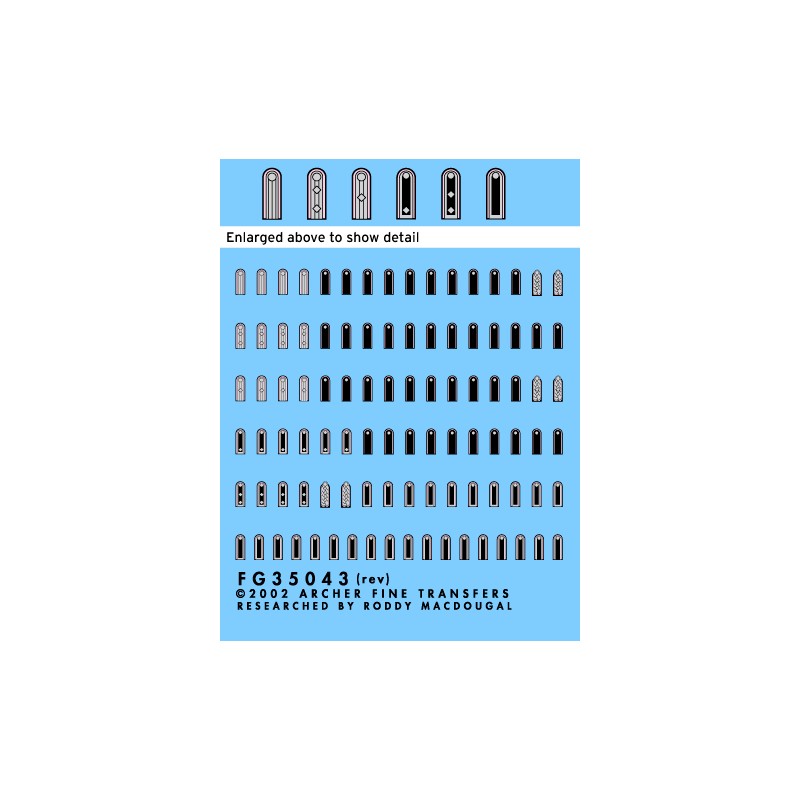 German SS Shoulder patches. ARCHER FG35043B