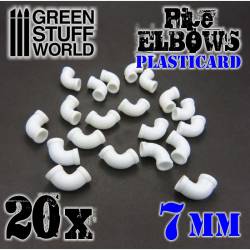 Codos de plasticard, 7 mm. GREEN STUFF WORLD 368198