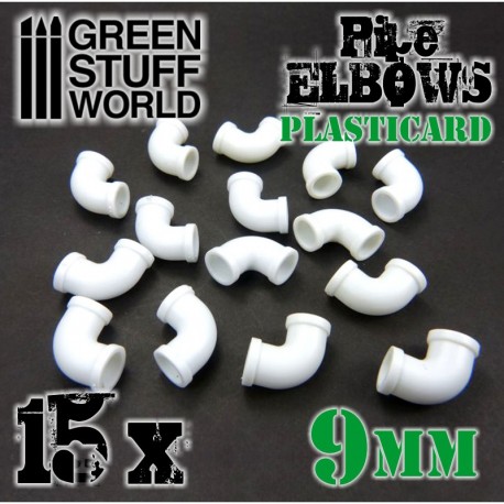 Codos de plasticard, 9 mm. GREEN STUFF WORLD 368204