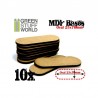MDF Bases - Oval Pill, 25x70 mm (x10). GREEN STUFF WORLD 9133
