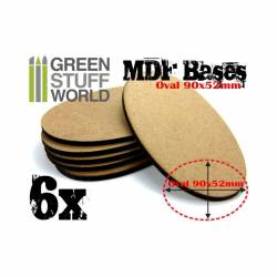 MDF Bases - Oval Pill, 90x52 mm (x6).