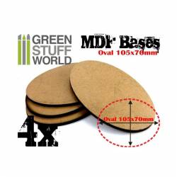 MDF Bases - Oval Pill, 105x70 mm (x4).
