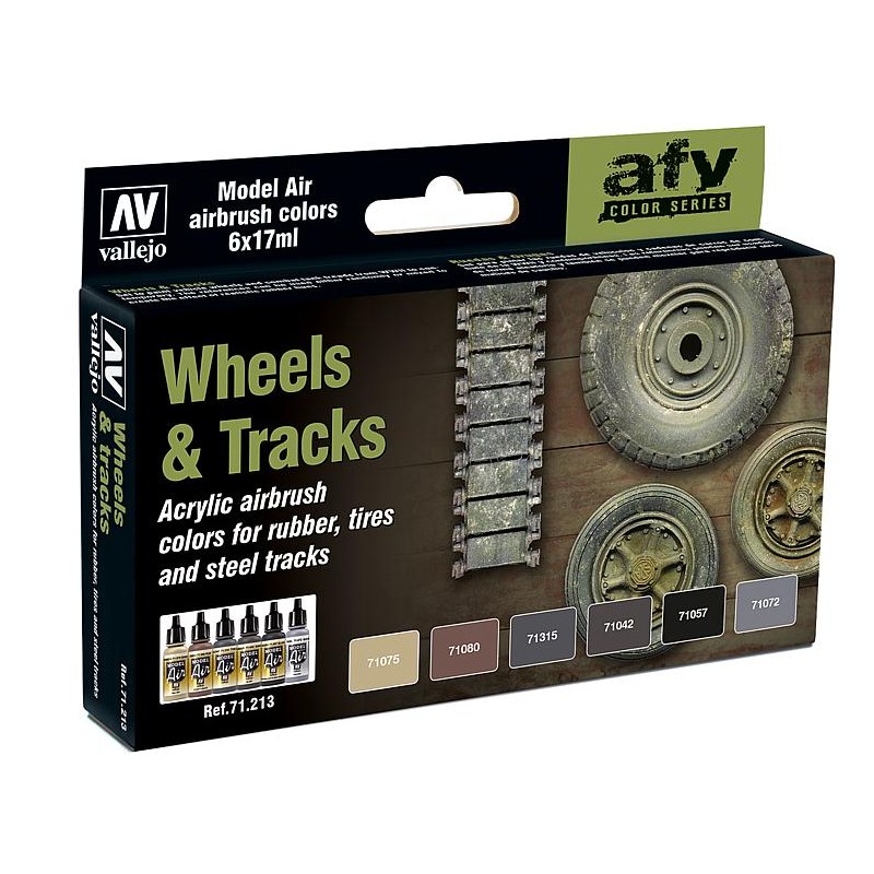 Set Model Air para ruedas y orugas. VALLEJO 71213