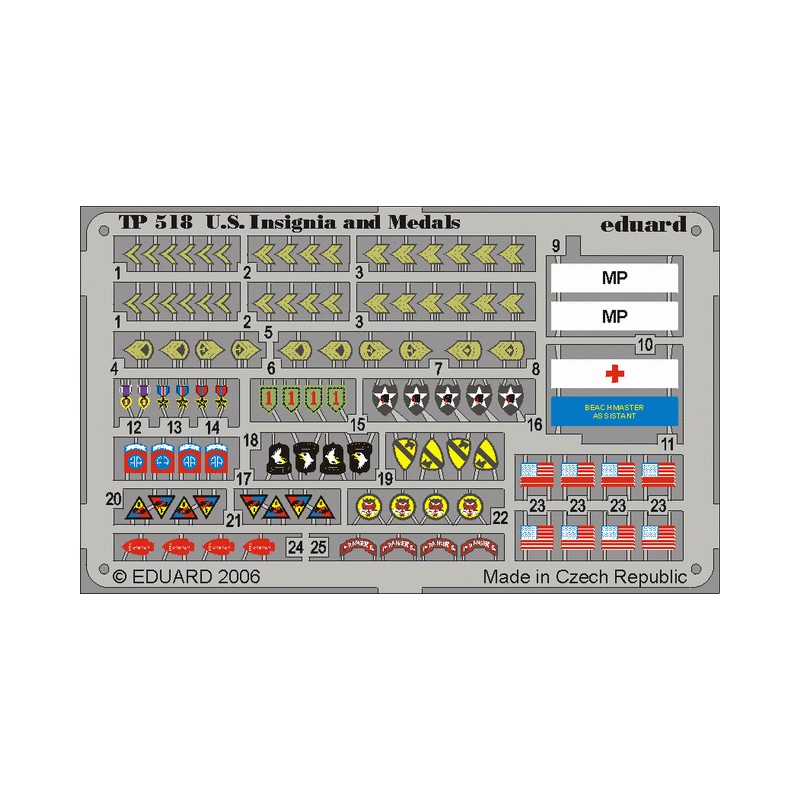 Emblemas y medallas USA, WWII. EDUARD TP518