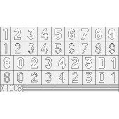 Máscara: Numerales alemanes, medianos. EDUARD XT008