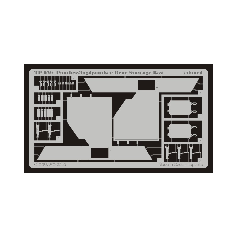Panther/Jagdpanther: Rear stowage box. EDUARD TP029